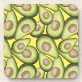 Gourmet Fresh Cut Vegan Avocado Pattern Bier Onderzetter (Voorkant)
