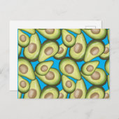 Gourmet Fresh Cut Vegan Avocado Pattern Briefkaart (Voorkant / Achterkant)