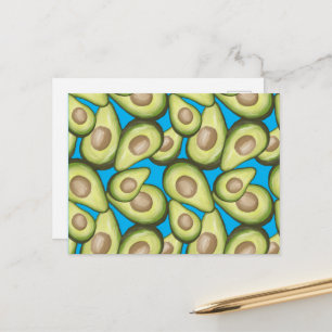 Gourmet Fresh Cut Vegan Avocado Pattern Briefkaart