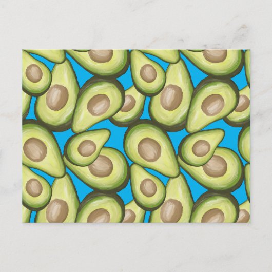 Gourmet Fresh Cut Vegan Avocado Pattern Briefkaart (Voorkant)