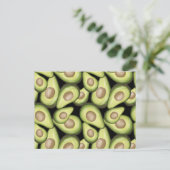 Gourmet Fresh Cut Vegan Avocado Pattern Briefkaart (Staand voorkant)