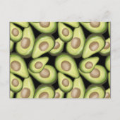Gourmet Fresh Cut Vegan Avocado Pattern Briefkaart (Voorkant)