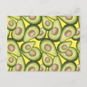 Gourmet Fresh Cut Vegan Avocado Pattern Briefkaart (Voorkant)
