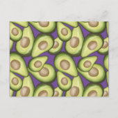 Gourmet Fresh Cut Vegan Avocado Pattern Briefkaart (Voorkant)