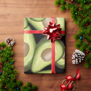 Gourmet Fresh Cut Vegan Avocado Pattern Cadeaupapier