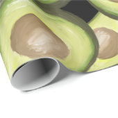 Gourmet Fresh Cut Vegan Avocado Pattern Cadeaupapier (Rol Hoek)