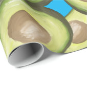 Gourmet Fresh Cut Vegan Avocado Pattern Cadeaupapier (Rol Hoek)