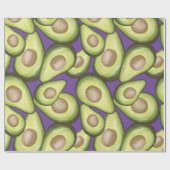 Gourmet Fresh Cut Vegan Avocado Pattern Cadeaupapier (Vlak)