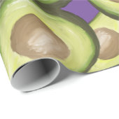 Gourmet Fresh Cut Vegan Avocado Pattern Cadeaupapier (Rol Hoek)