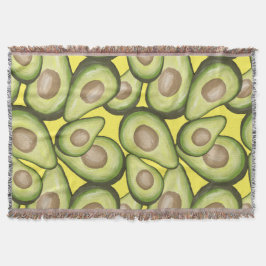 Gourmet Fresh Cut Vegan Avocado Pattern Deken