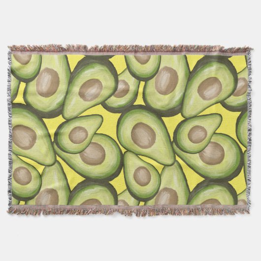 Gourmet Fresh Cut Vegan Avocado Pattern Deken (Voorkant)