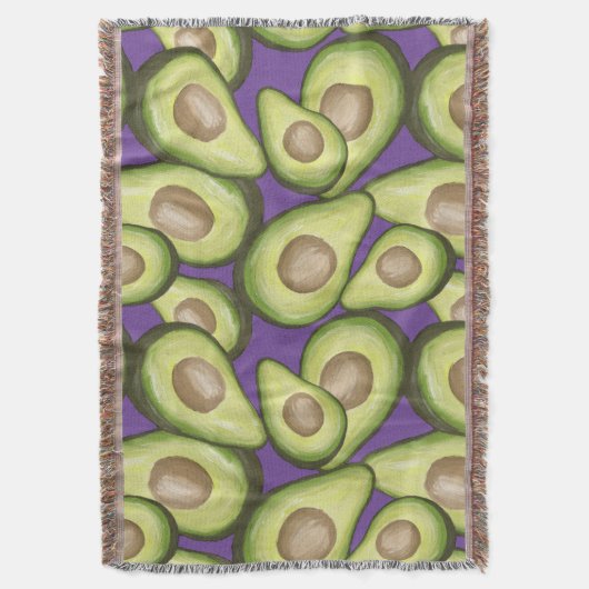 Gourmet Fresh Cut Vegan Avocado Pattern Deken (Voorkant Verticaal)