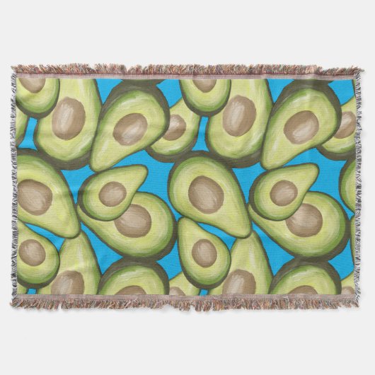 Gourmet Fresh Cut Vegan Avocado Pattern Deken (Voorkant)