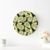 Gourmet Fresh Cut Vegan Avocado Pattern Grote Klok (Huis)