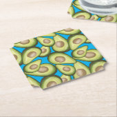 Gourmet Fresh Cut Vegan Avocado Pattern Kartonnen Onderzetters (Gekanteld)