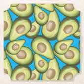 Gourmet Fresh Cut Vegan Avocado Pattern Kartonnen Onderzetters (Voorkant)