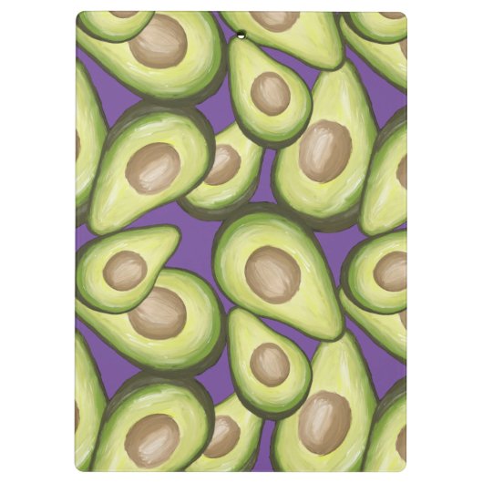 Gourmet Fresh Cut Vegan Avocado Pattern Klembord (Achterkant)