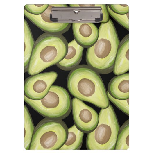 Gourmet Fresh Cut Vegan Avocado Pattern Klembord (Voorkant)