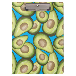 Gourmet Fresh Cut Vegan Avocado Pattern Klembord