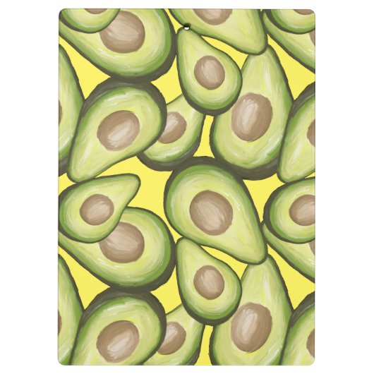 Gourmet Fresh Cut Vegan Avocado Pattern Klembord (Achterkant)