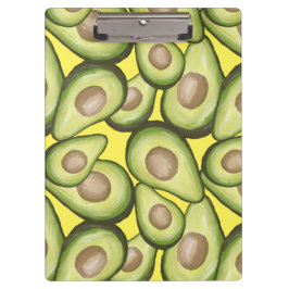 Gourmet Fresh Cut Vegan Avocado Pattern Klembord