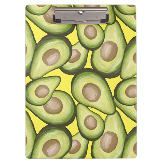 Gourmet Fresh Cut Vegan Avocado Pattern Klembord (Voorkant)