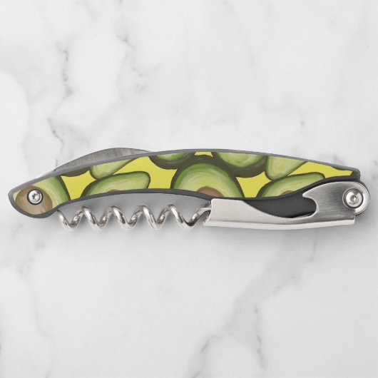 Gourmet Fresh Cut Vegan Avocado Pattern Kurkentrekker (Achterkant)