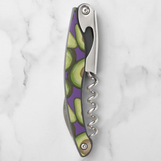 Gourmet Fresh Cut Vegan Avocado Pattern Kurkentrekker (Achterkant)