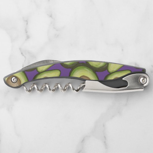 Gourmet Fresh Cut Vegan Avocado Pattern Kurkentrekker (Achterkant)