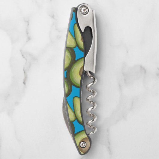 Gourmet Fresh Cut Vegan Avocado Pattern Kurkentrekker (Achterkant)