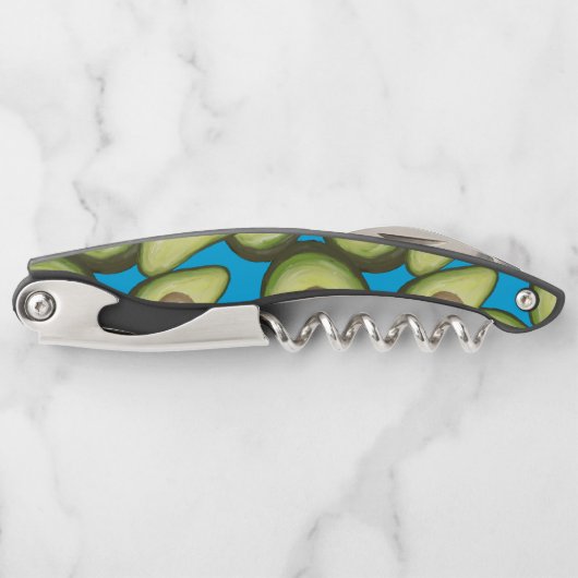 Gourmet Fresh Cut Vegan Avocado Pattern Kurkentrekker (Voorkant)