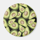 Gourmet Fresh Cut Vegan Avocado Pattern Magneet (Voorkant)