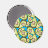 Gourmet Fresh Cut Vegan Avocado Pattern Magneet (Voorkant / Achterkant)
