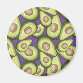 Gourmet Fresh Cut Vegan Avocado Pattern Magneet (Voorkant)