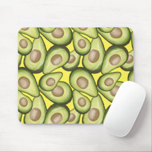 Gourmet Fresh Cut Vegan Avocado Pattern Muismat