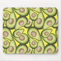 Gourmet Fresh Cut Vegan Avocado Pattern Muismat