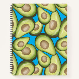 Gourmet Fresh Cut Vegan Avocado Pattern Notitieboe Notitieboek