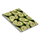 Gourmet Fresh Cut Vegan Avocado Pattern Notitieboek (Rechterzijde)