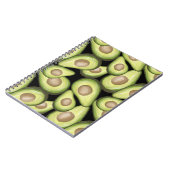 Gourmet Fresh Cut Vegan Avocado Pattern Notitieboek (Linkerzijde)