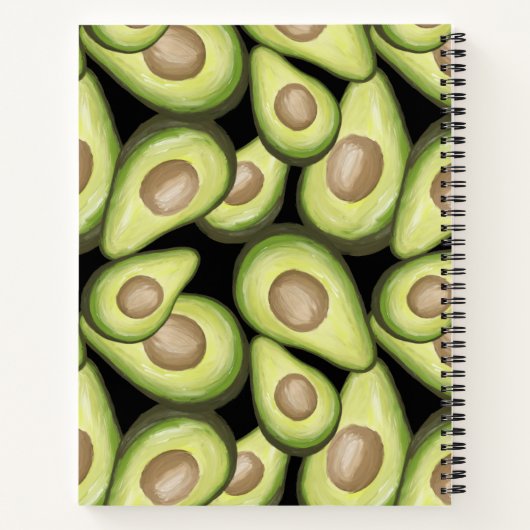 Gourmet Fresh Cut Vegan Avocado Pattern Notitieboek (Achterkant)