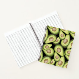 Gourmet Fresh Cut Vegan Avocado Pattern Notitieboek