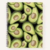 Gourmet Fresh Cut Vegan Avocado Pattern Notitieboek (Voorkant)