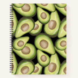 Gourmet Fresh Cut Vegan Avocado Pattern Notitieboek