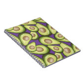 Gourmet Fresh Cut Vegan Avocado Pattern Notitieboek (Rechterzijde)