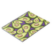 Gourmet Fresh Cut Vegan Avocado Pattern Notitieboek (Linkerzijde)
