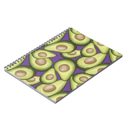 Gourmet Fresh Cut Vegan Avocado Pattern Notitieboek (Linkerzijde)