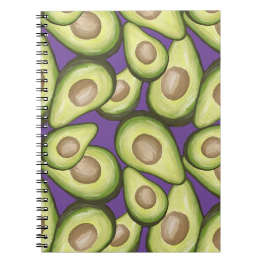 Gourmet Fresh Cut Vegan Avocado Pattern Notitieboek (Voorkant)