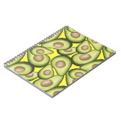 Gourmet Fresh Cut Vegan Avocado Pattern Notitieboek (Linkerzijde)