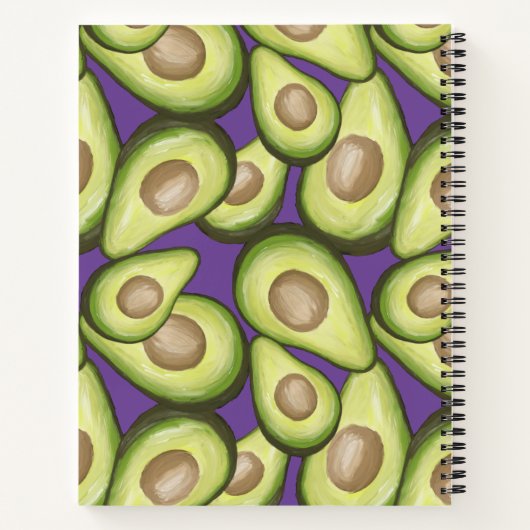 Gourmet Fresh Cut Vegan Avocado Pattern Notitieboek (Achterkant)
