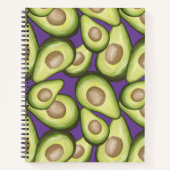 Gourmet Fresh Cut Vegan Avocado Pattern Notitieboek (Voorkant)